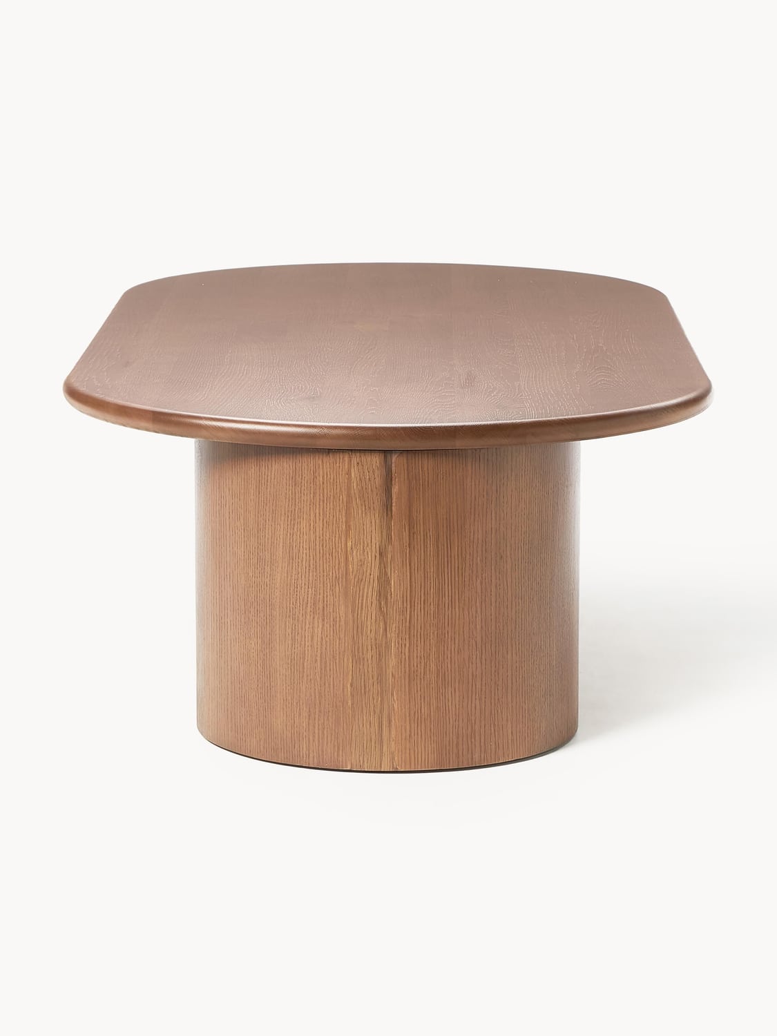 Didi Oval Coffee Table in Oak — Taupe