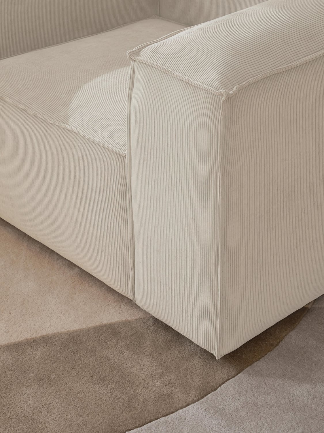 Lennon Armchair in Corduroy — Oatmeal