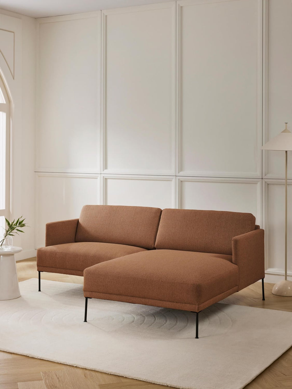 Fluente Small Corner Sofa — Caramel