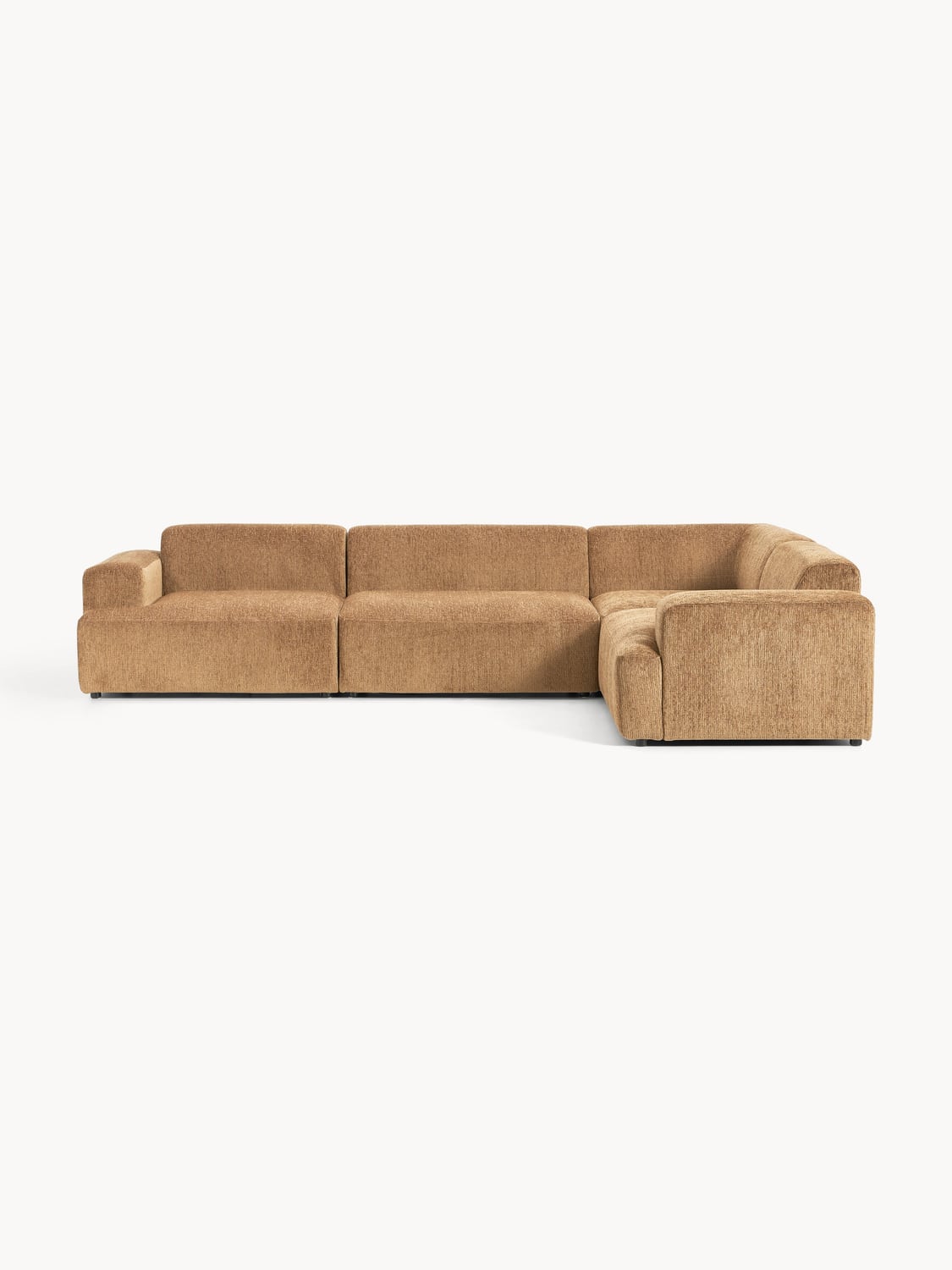Melva Large Corner Sofa (4-seater) — Camel