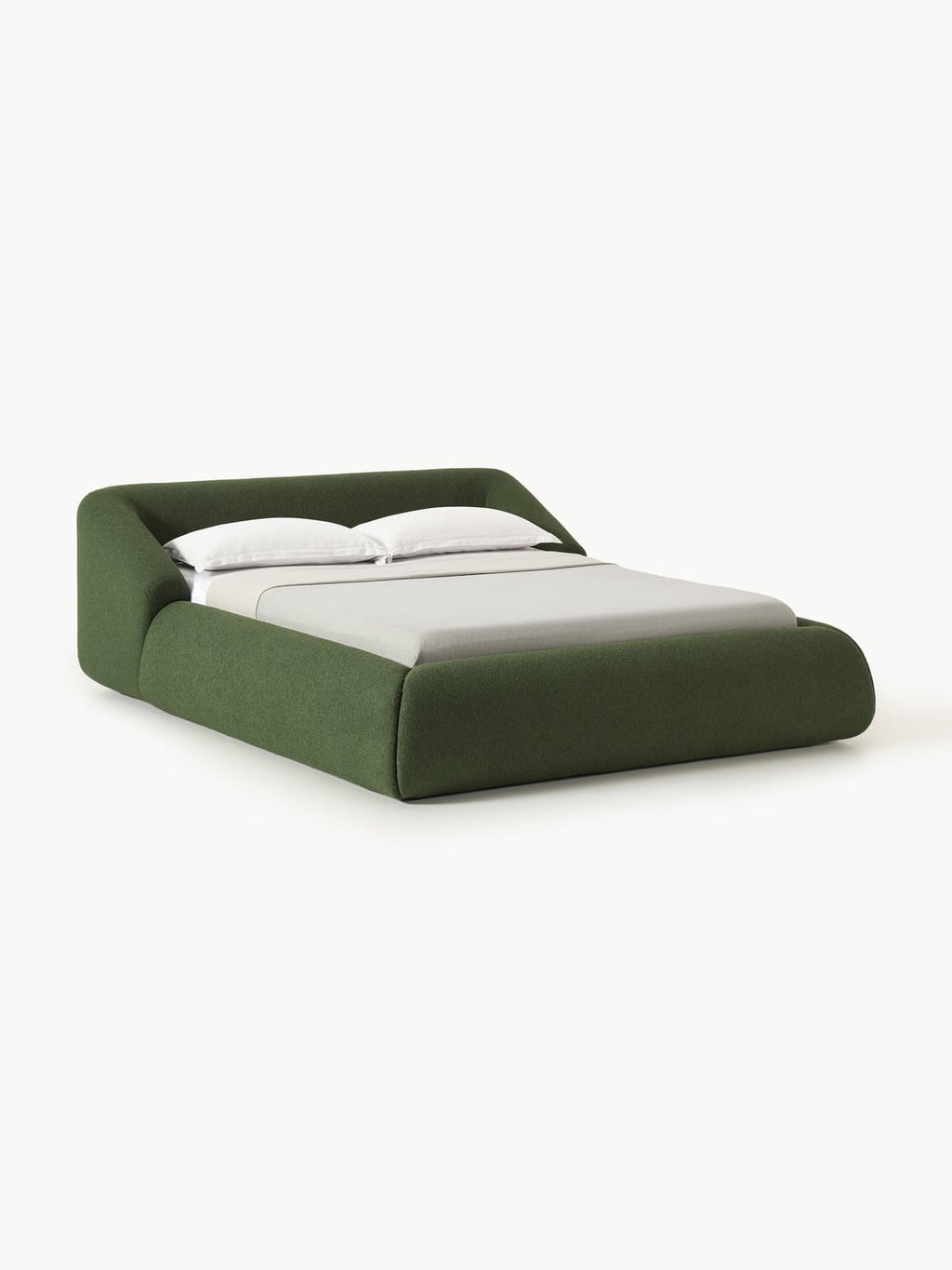 Sofia Bouclé Upholstered Bed — Taupe