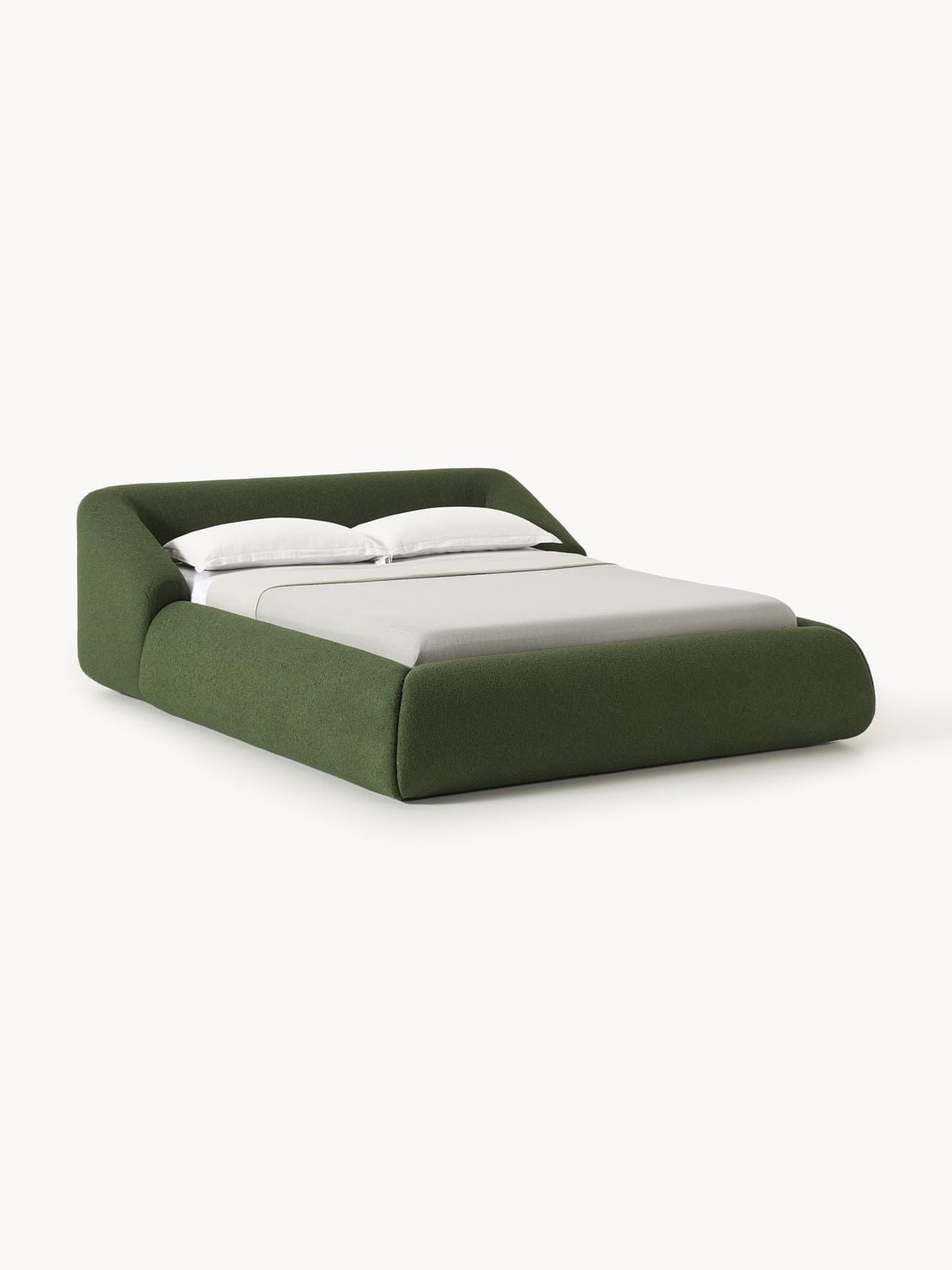 Sofia Bouclé Upholstered Bed — Taupe