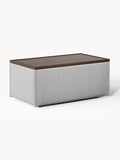 Lennon Sofa Ottoman with Storage — Stone Grey