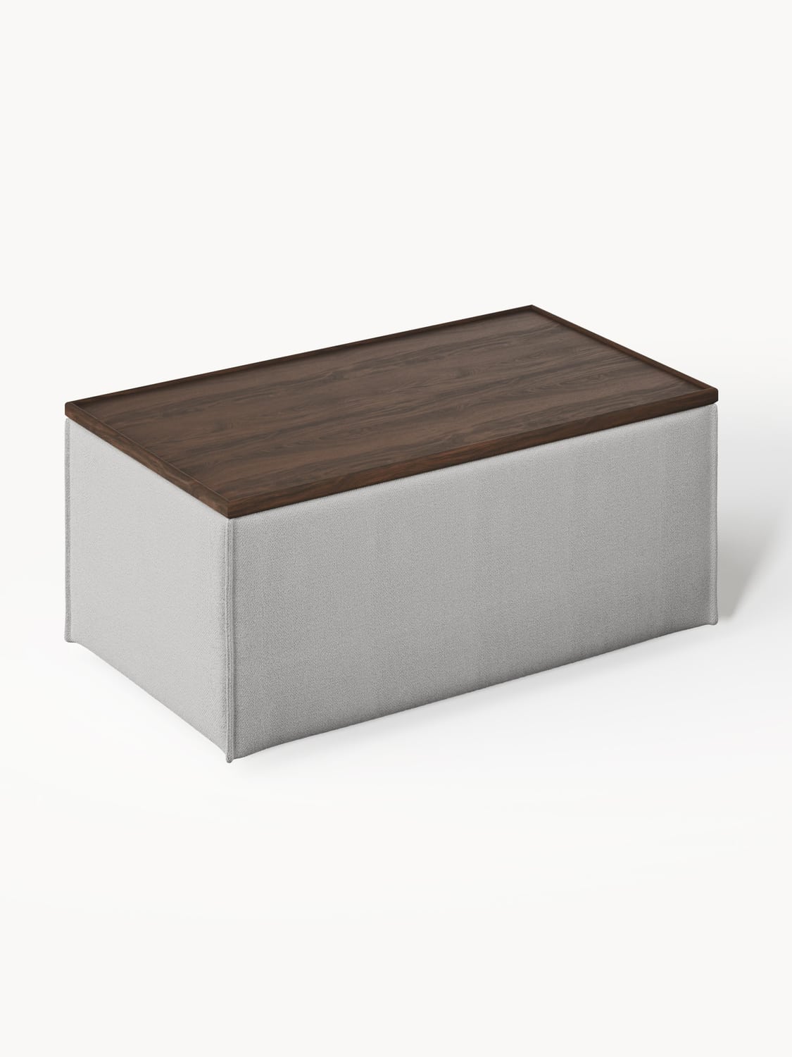 Lennon Sofa Ottoman with Storage — Stone Grey