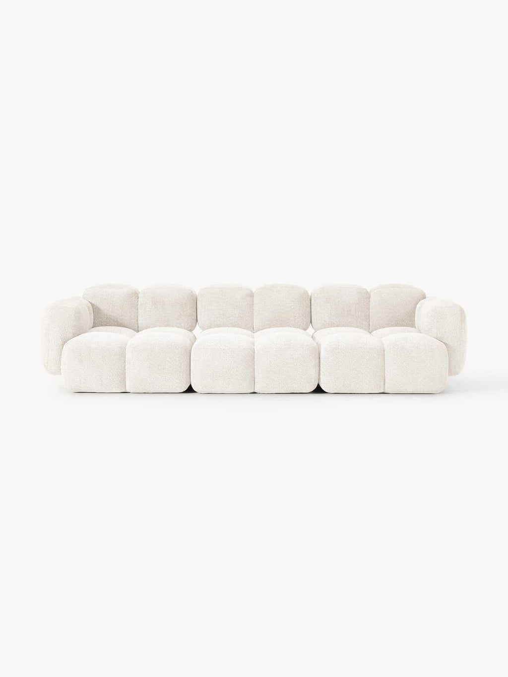 Tayla Modular Sofa (4-seater) in Teddy Bouclé — Off-White