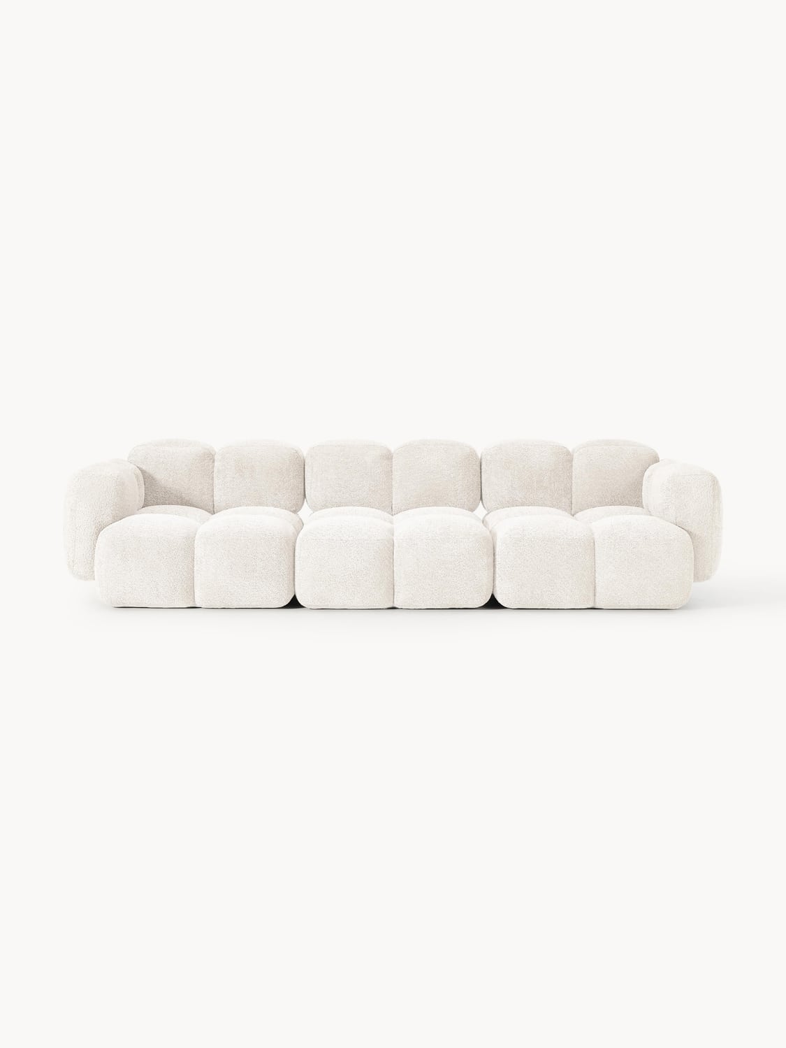 Tayla Modular Sofa (4-seater) in Teddy Bouclé — Off-White
