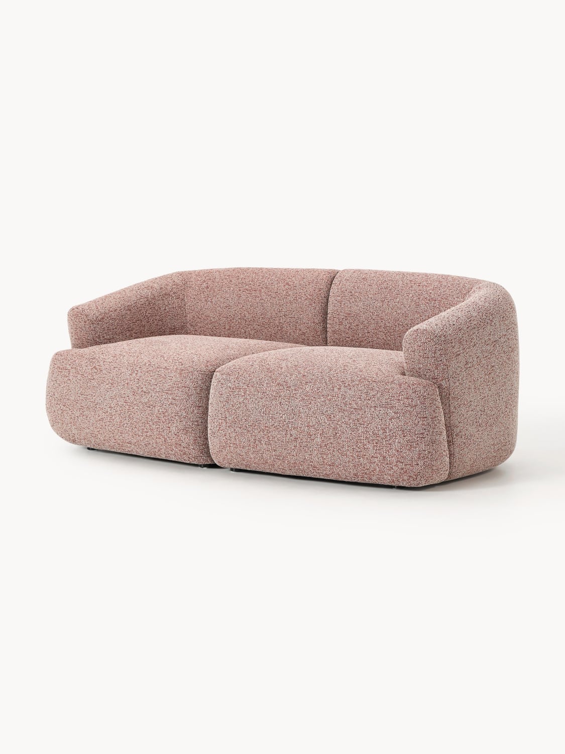 Sofia Modular Bouclé Sofa (2-seater) — Warm Grey