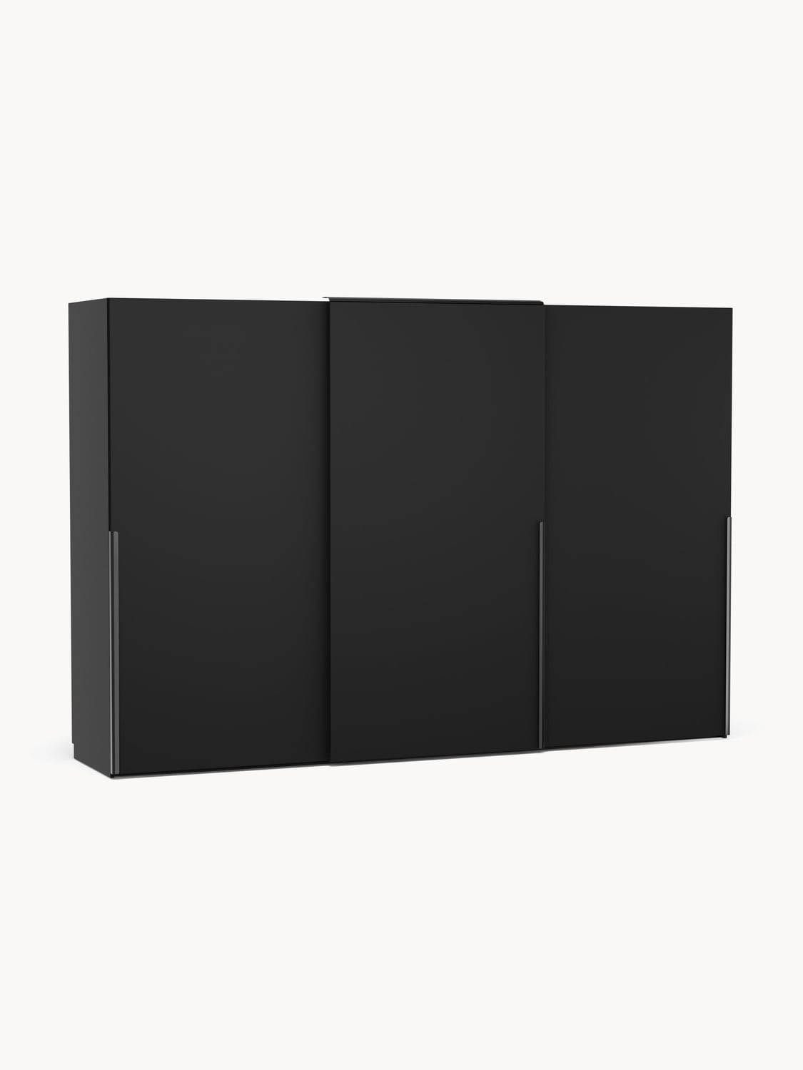 Leon Modular Sliding-Door Wardrobe, 300 cm Width, in various sizes — Charcoal