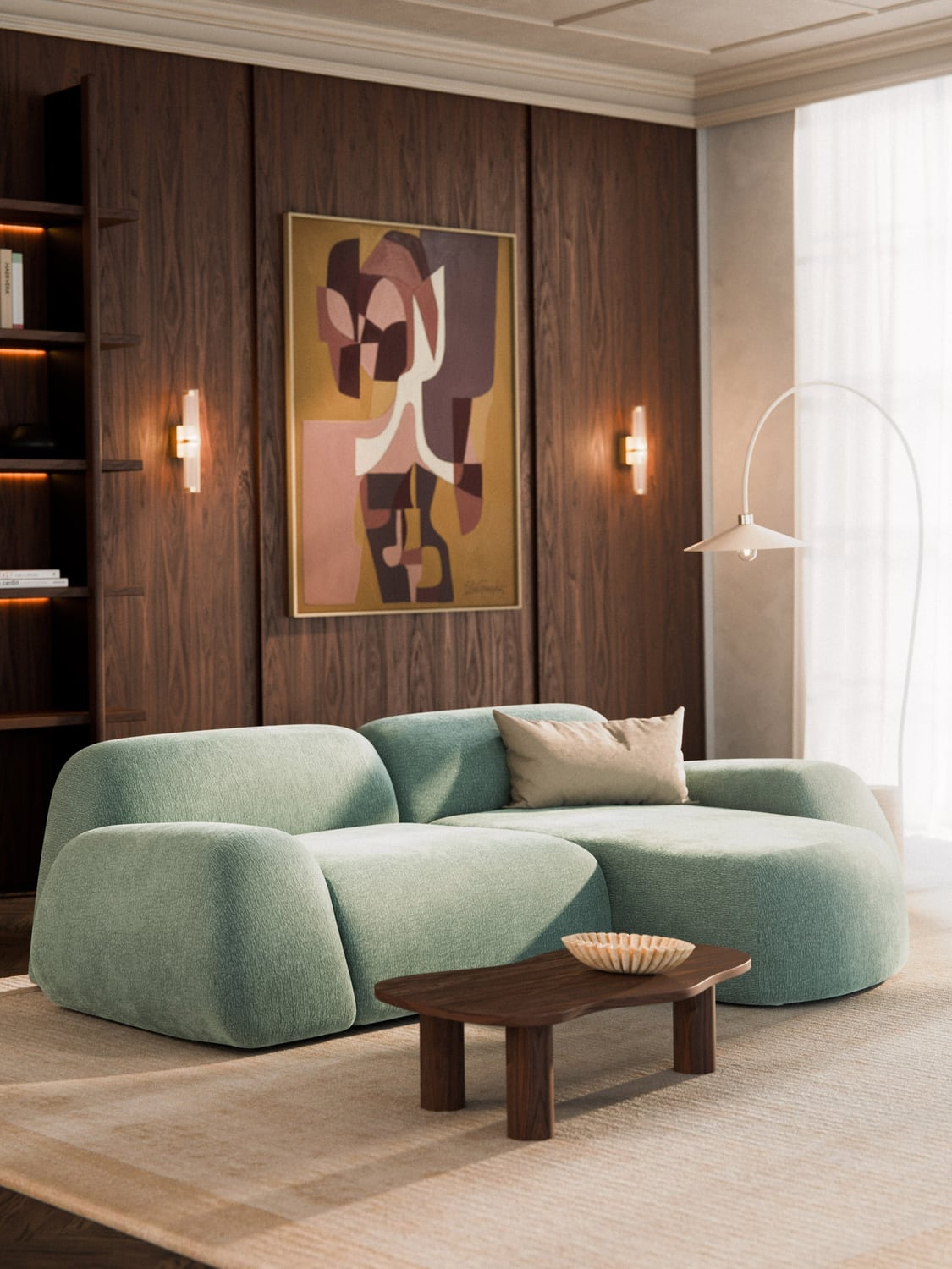 Wolke Modular Corner Sofa (3-seater) — Pearl Grey