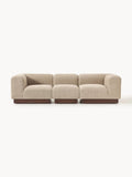 Natalie Modular Sofa (3-seater) in Teddy Bouclé — Warm Grey