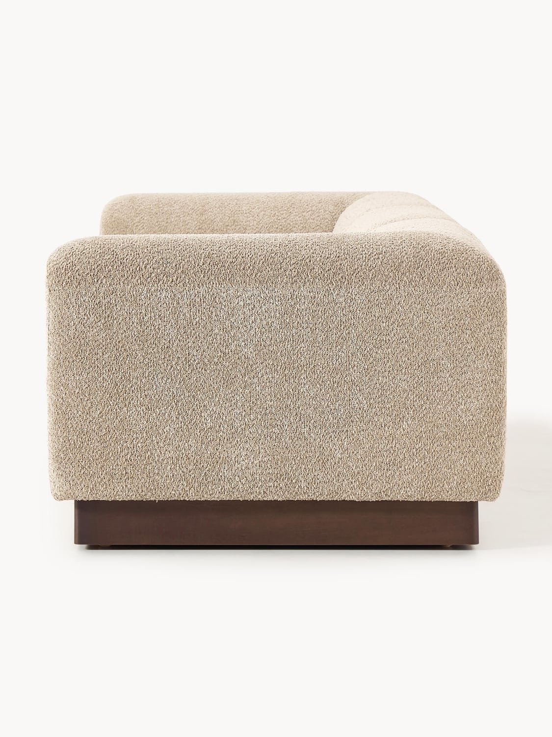 Natalie Modular Sofa (3-seater) in Teddy Bouclé — Warm Grey