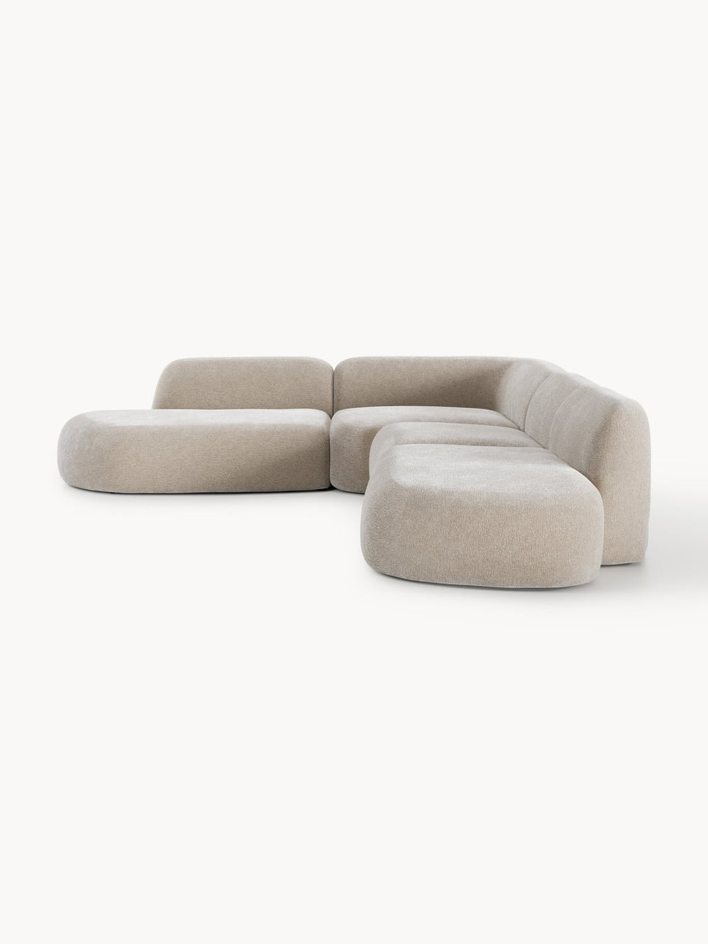 Wolke Modular XL Corner Sofa with Chaise Longue — Sand Beige