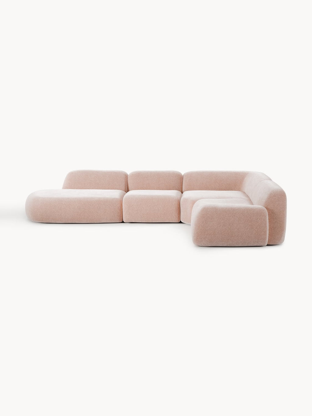 Wolke Modular XL Corner Sofa with Chaise Longue — Linen Beige