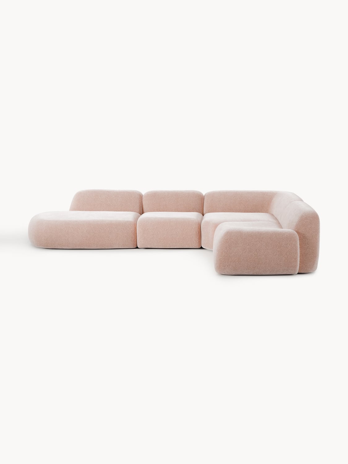 Wolke Modular XL Corner Sofa with Chaise Longue — Linen Beige