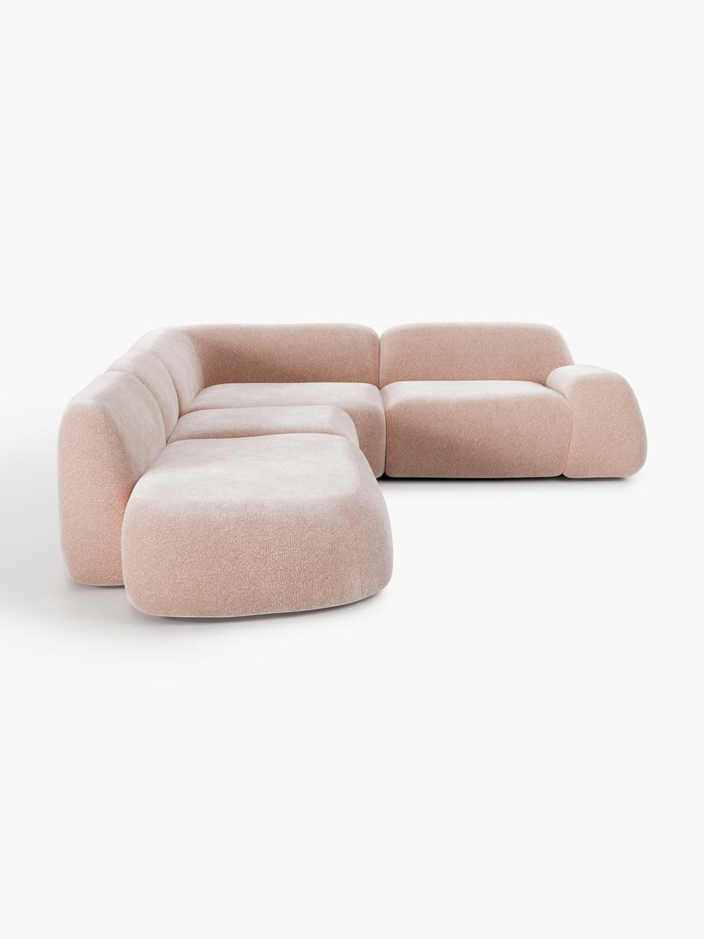 Wolke Modular XL Corner Sofa with Chaise Longue — Linen Beige