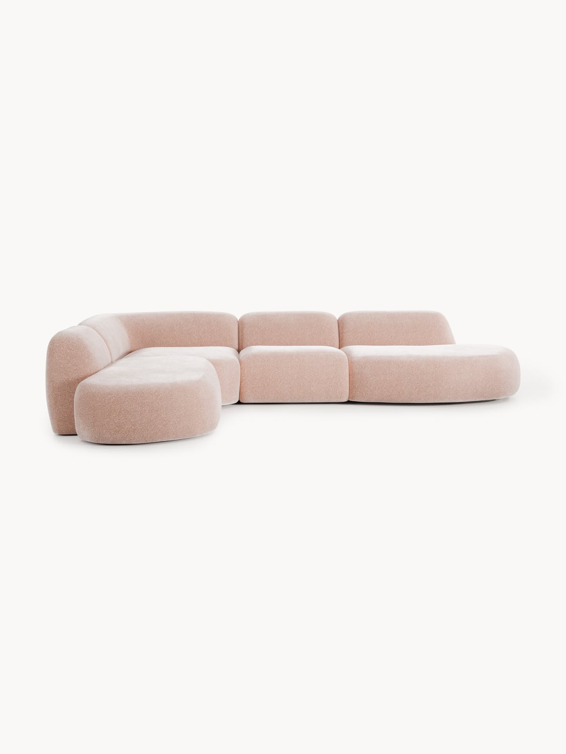 Wolke Modular XL Corner Sofa with Chaise Longue — Wheat