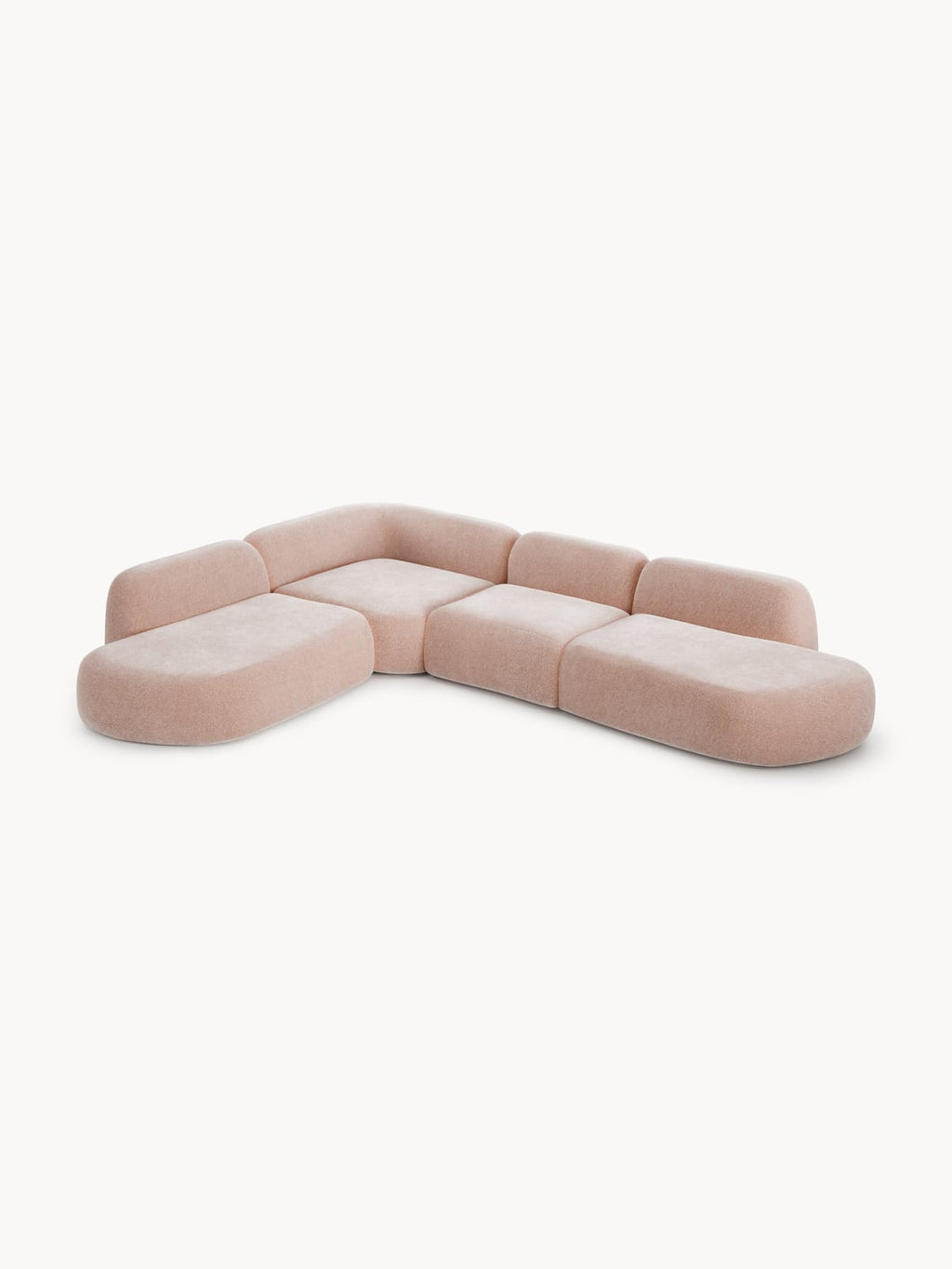Wolke Modular XL Corner Sofa with Chaise Longue — Wheat