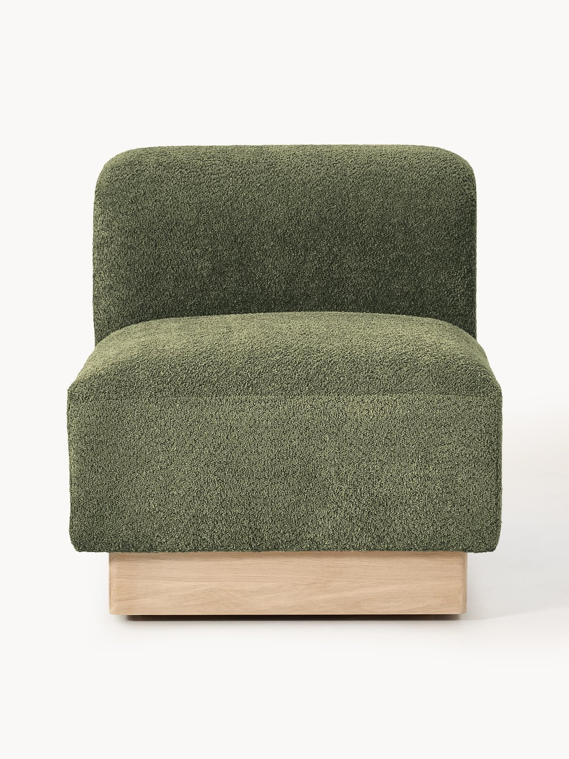 Natalie Middle Module in Teddy Bouclé — Olive