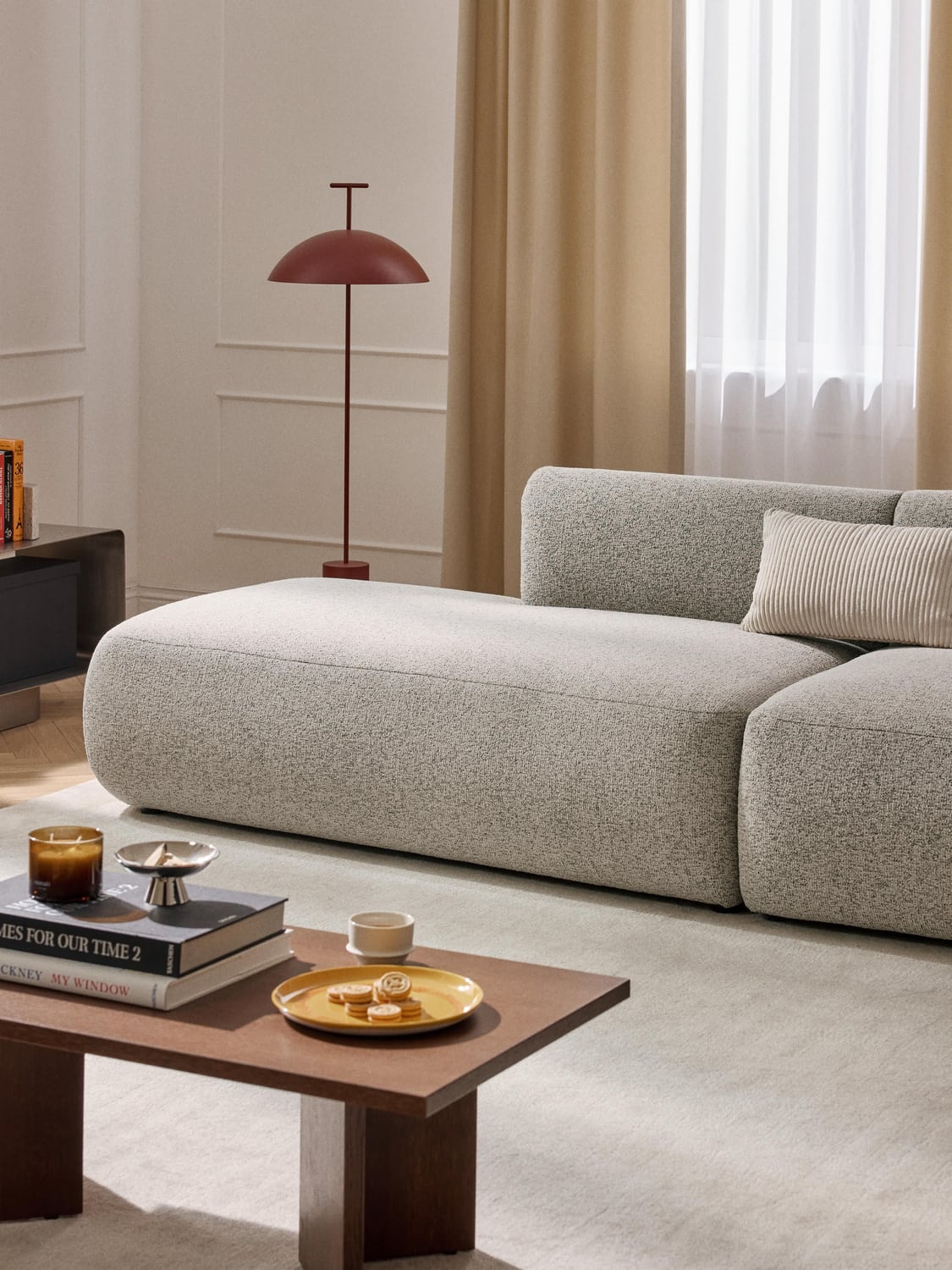 Sofia Bouclé-Chaise-Module — Oatmeal
