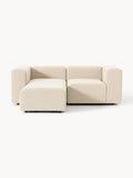 Lena Modular Bouclé Sofa (3-seater) with Ottoman (left/right) — Beige