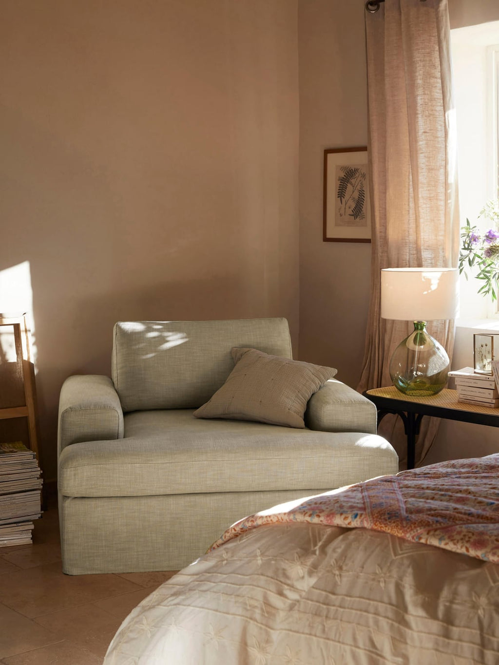 Russell Armchair with removable covers — Blush