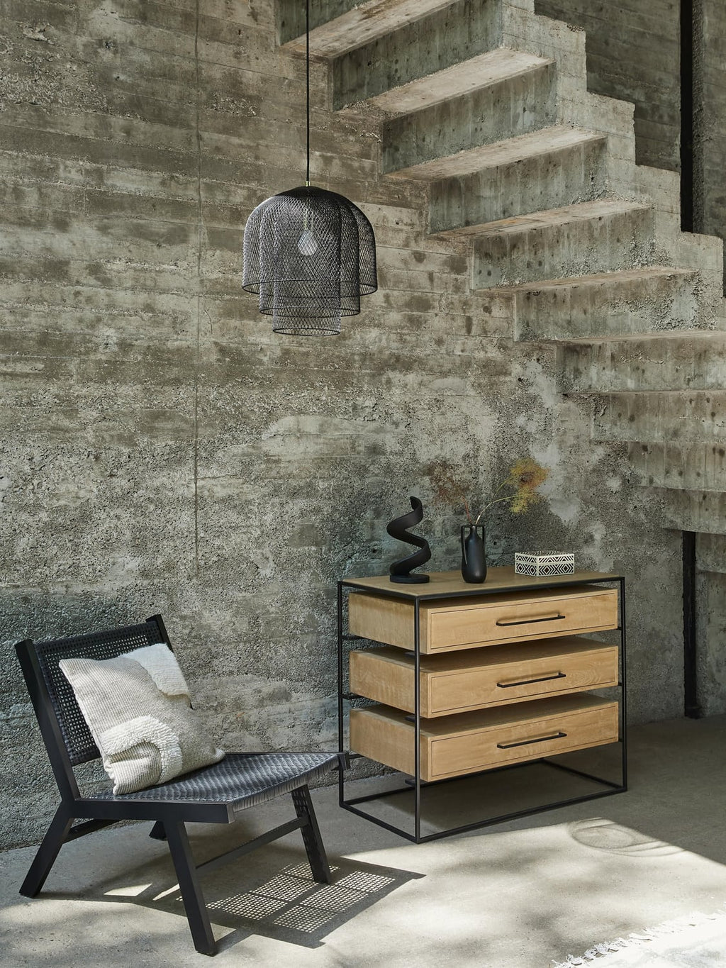 Lyle Chest of Drawers in Mango Wood — Taupe
