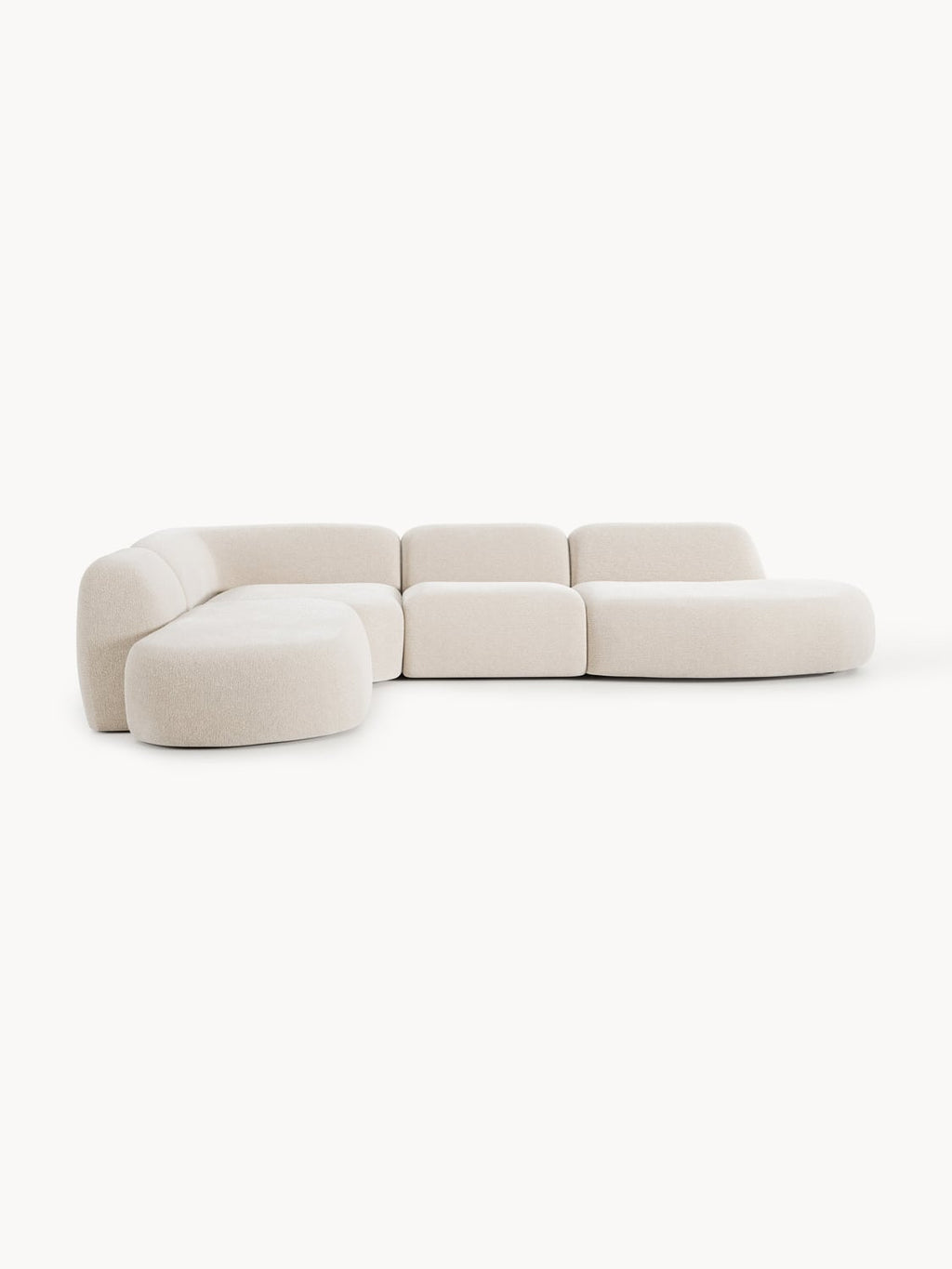 Wolke Modular XL Corner Sofa with Chaise Longue — Off-White