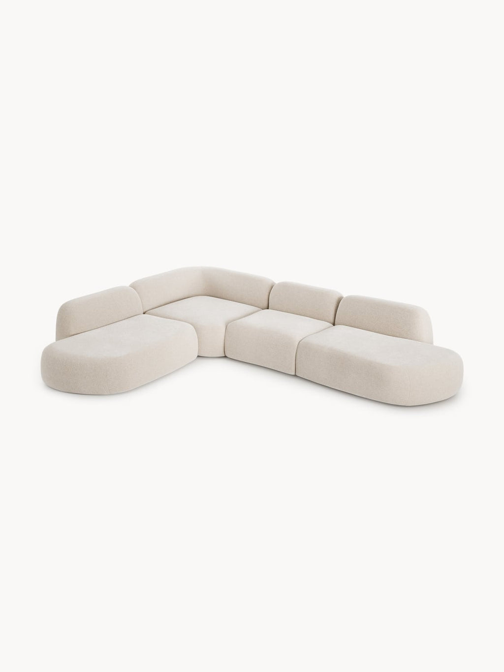 Wolke Modular XL Corner Sofa with Chaise Longue — Off-White