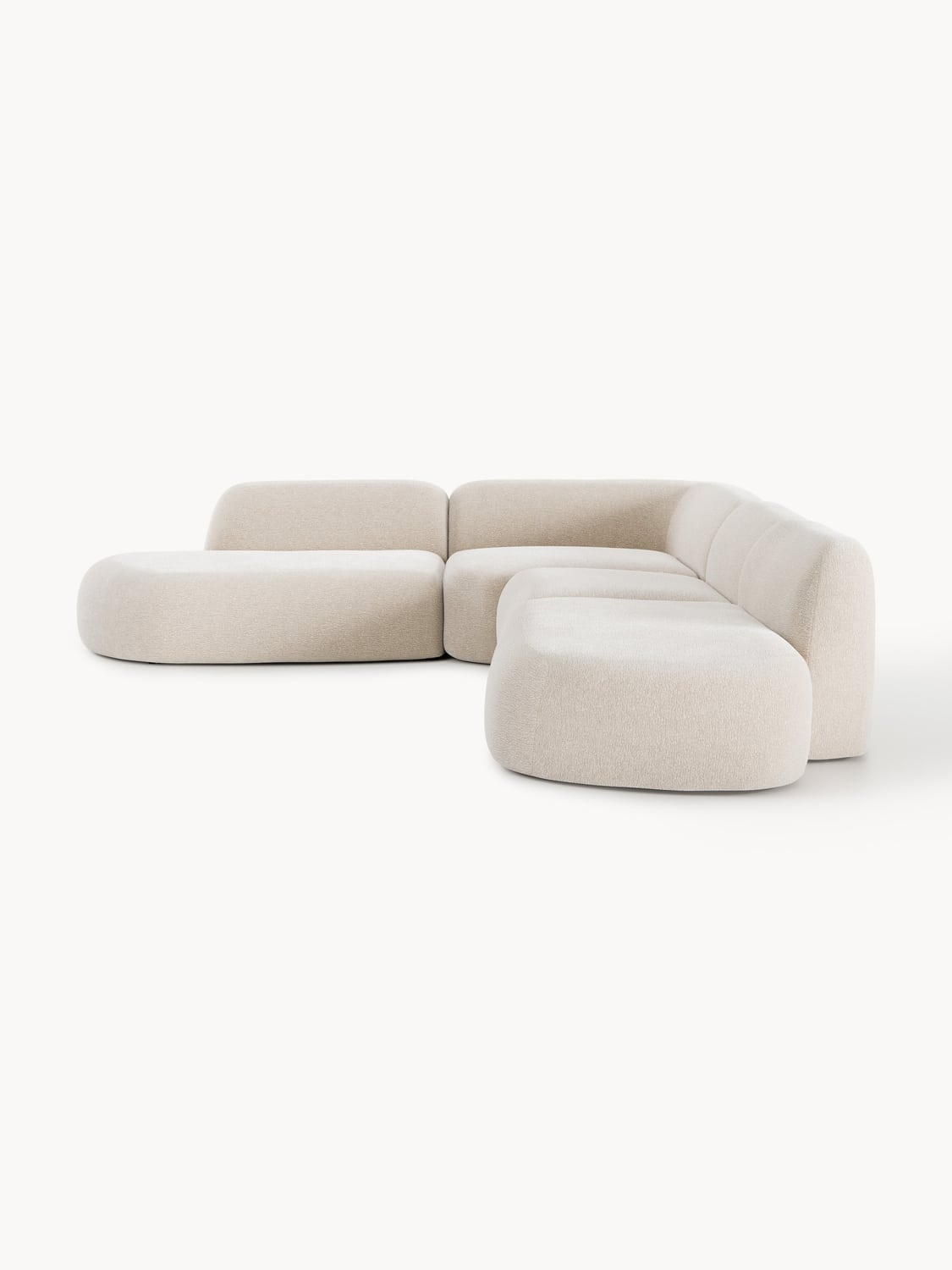 Wolke Modular XL Corner Sofa with Chaise Longue — Off-White