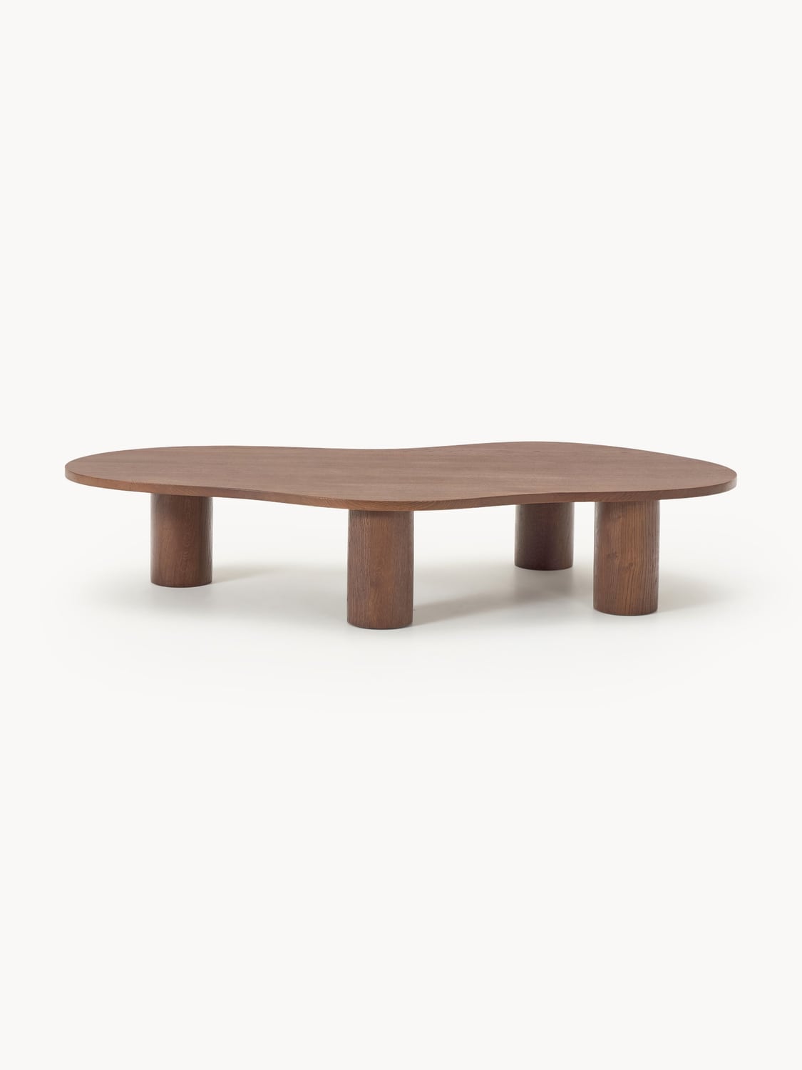 Didi XL Coffee Table in Oak in Organic Form — Warm Grey