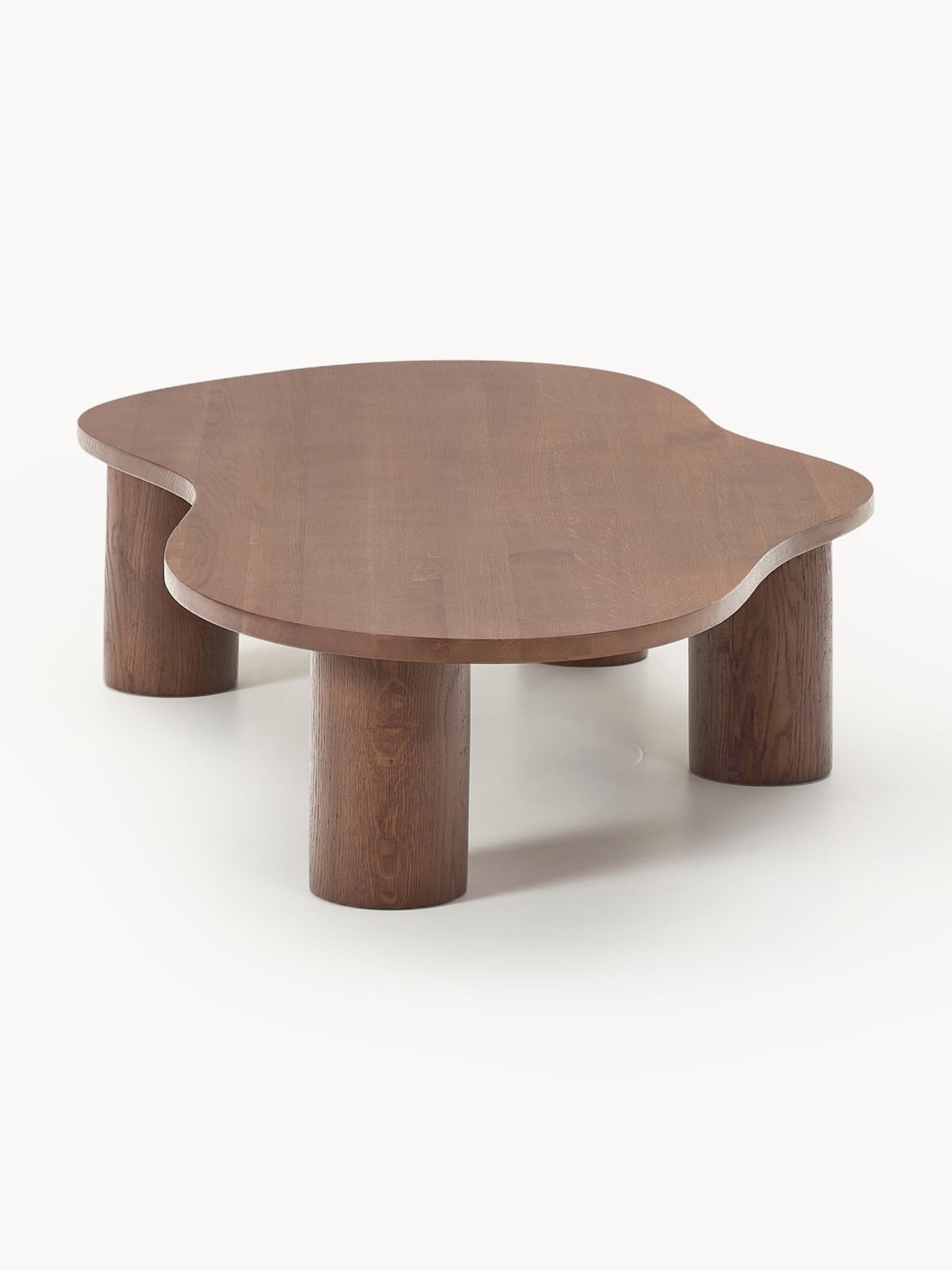 Didi XL Coffee Table in Oak in Organic Form — Warm Grey