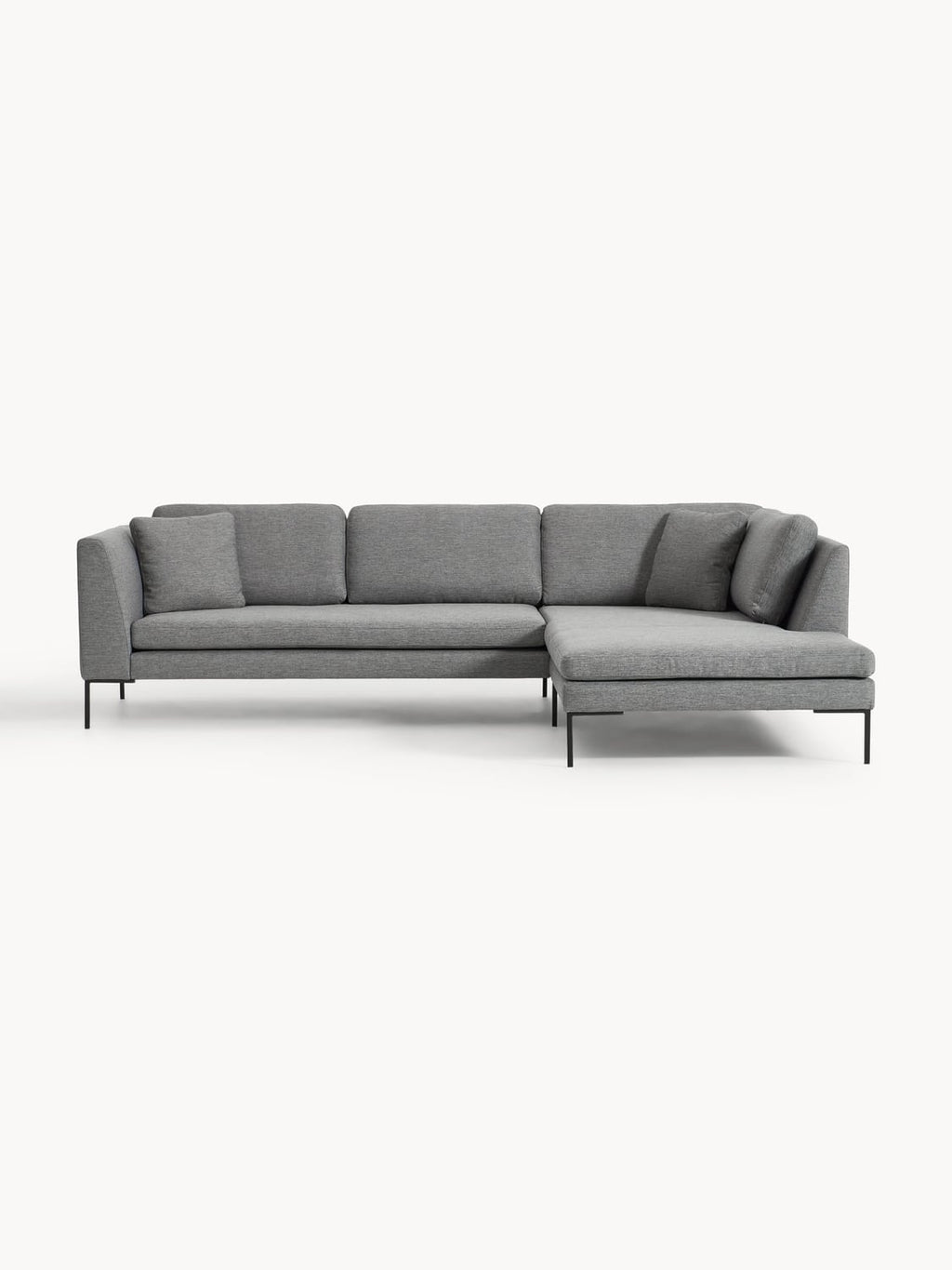 Emma Corner Sofa with Metal Legs — Taupe