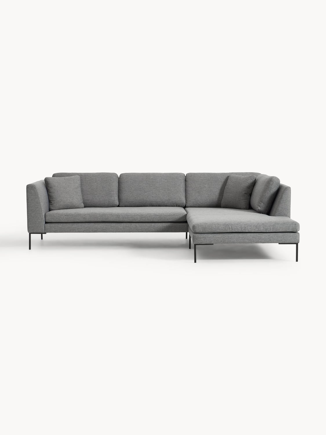 Emma Corner Sofa with Metal Legs — Taupe