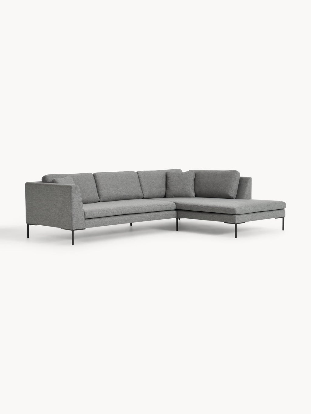 Emma Corner Sofa with Metal Legs — Taupe