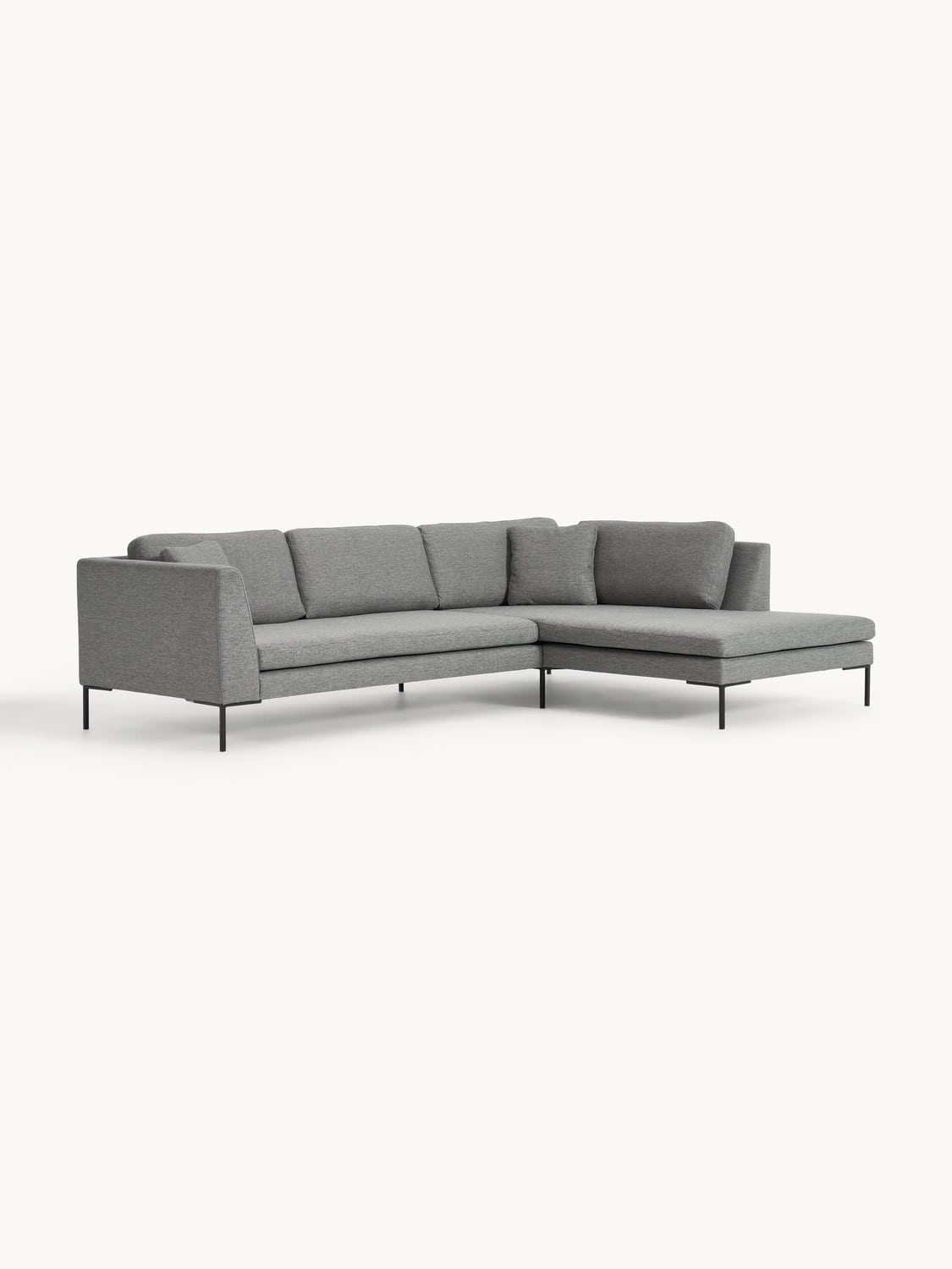 Emma Corner Sofa with Metal Legs — Taupe