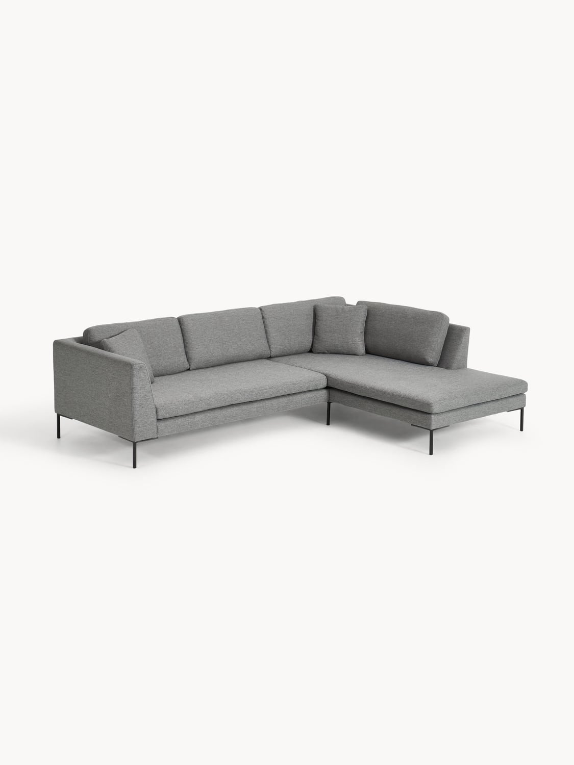 Emma Corner Sofa with Metal Legs — Taupe