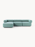 Anton Modular Bouclé Sofa (4-seater) with Ottoman (left/right) — Grey