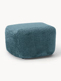 Wolke Sofa Ottoman in Teddy Bouclé — Petrol