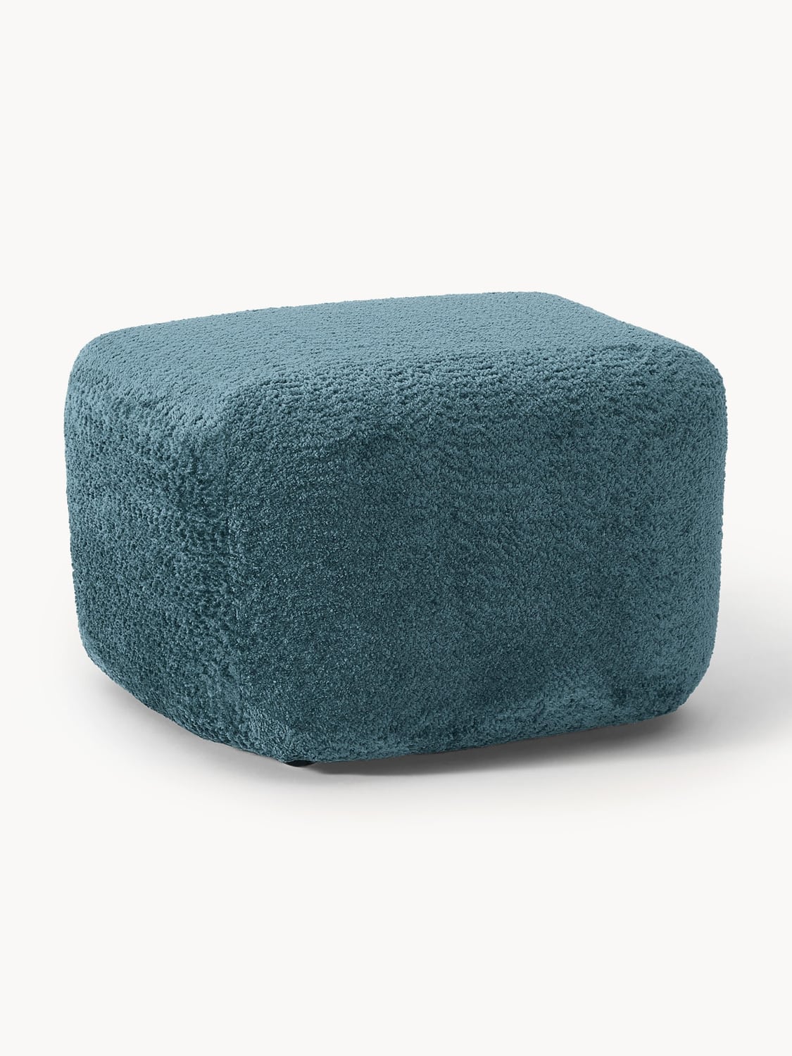 Wolke Sofa Ottoman in Teddy Bouclé — Petrol