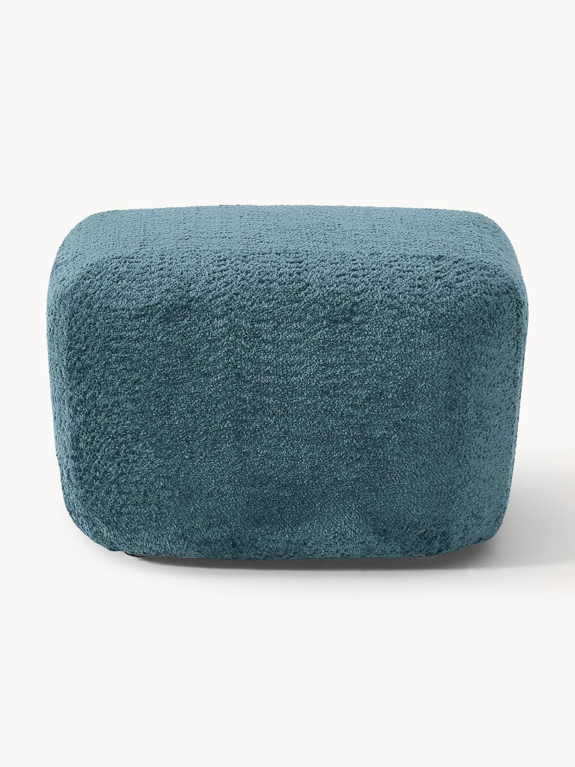 Wolke Sofa Ottoman in Teddy Bouclé — Petrol