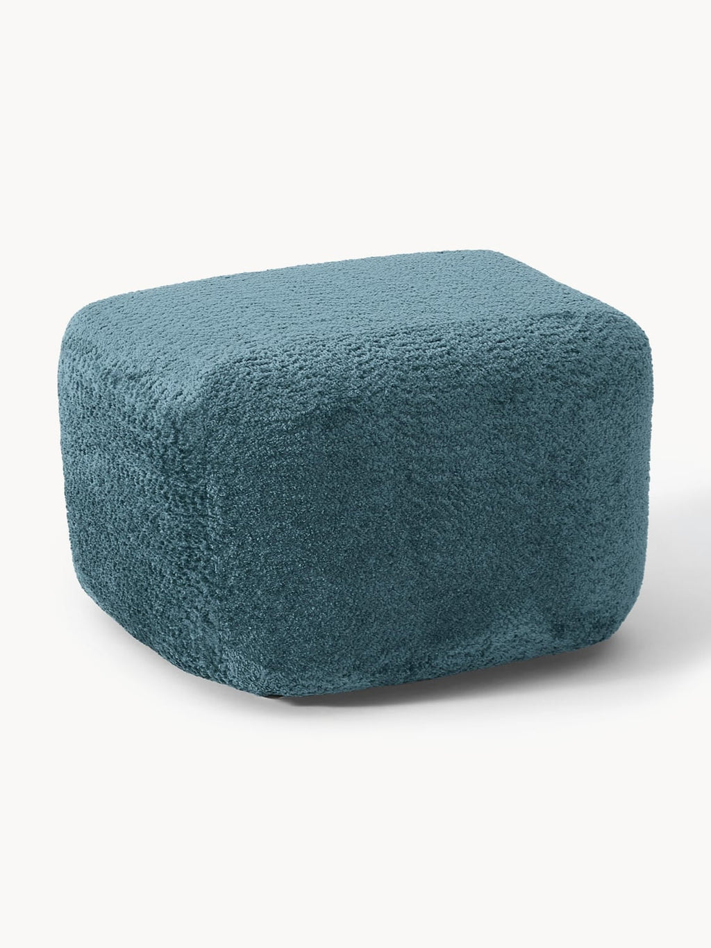 Wolke Sofa Ottoman in Teddy Bouclé — Petrol