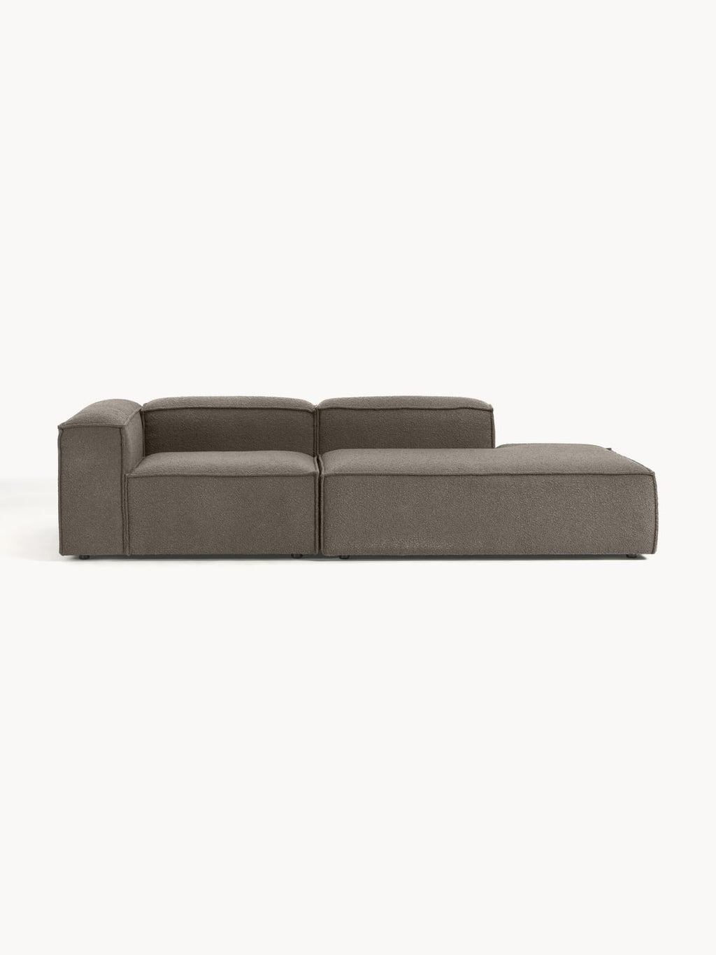 Lennon Modular Ottoman in Bouclé — Dark Grey
