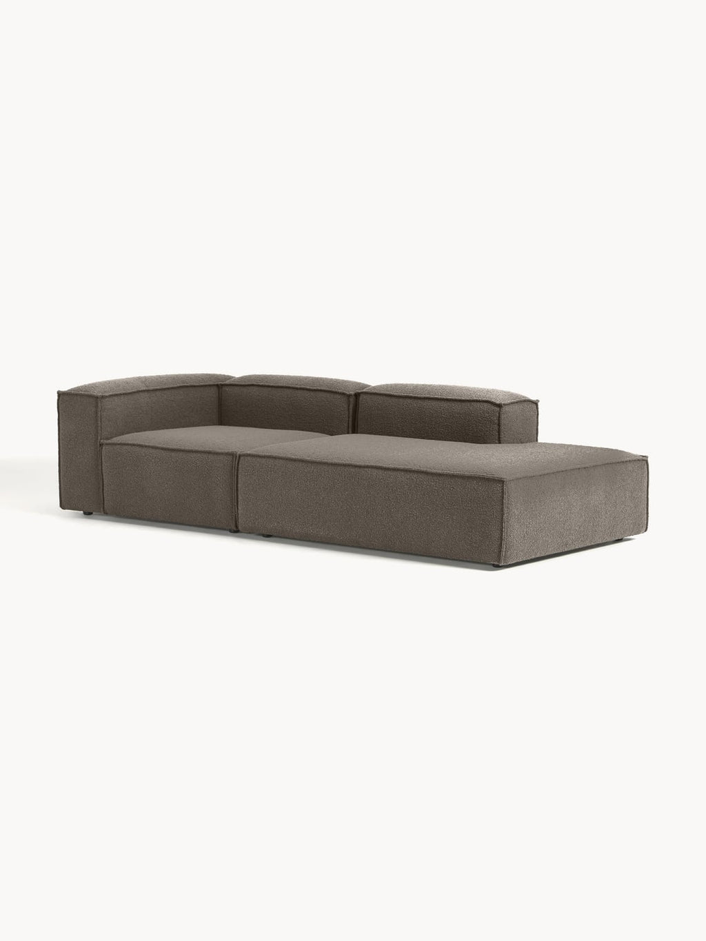 Lennon Modular Ottoman in Bouclé — Dark Grey