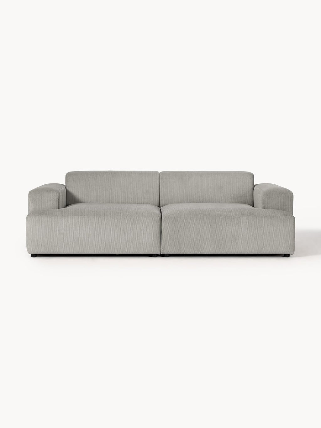 Melva Corduroy-Sofa (3-seater) — Grey