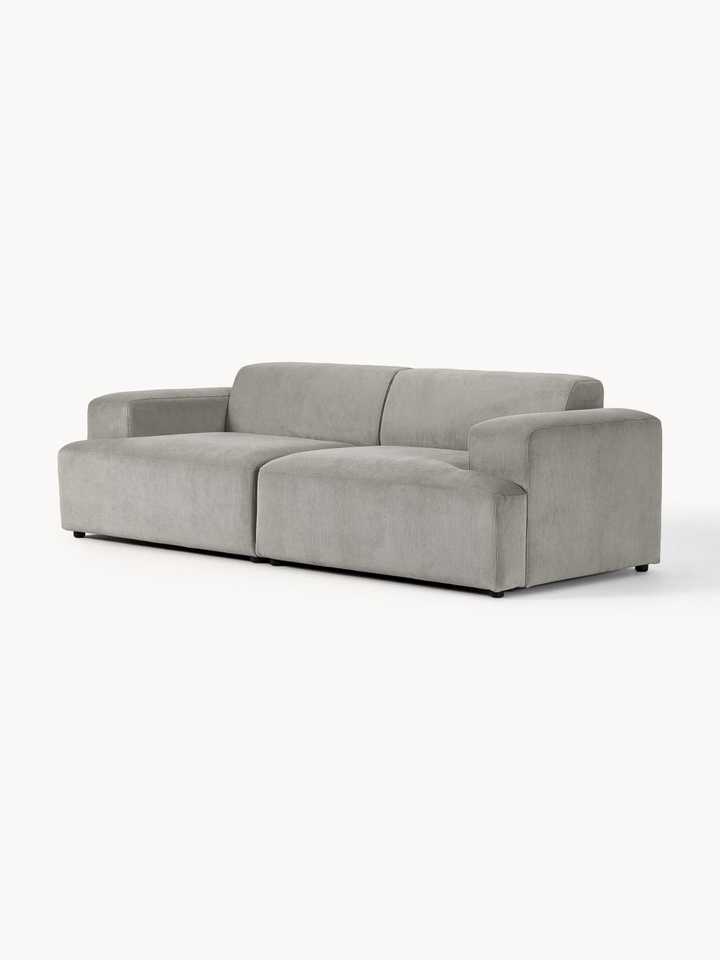Melva Corduroy-Sofa (3-seater) — Grey