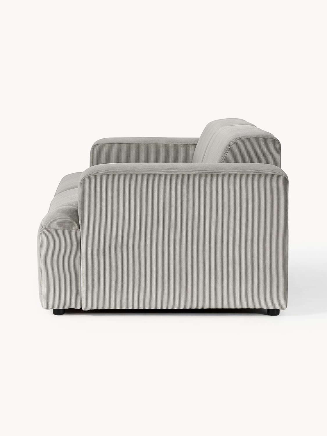 Melva Corduroy-Sofa (3-seater) — Grey