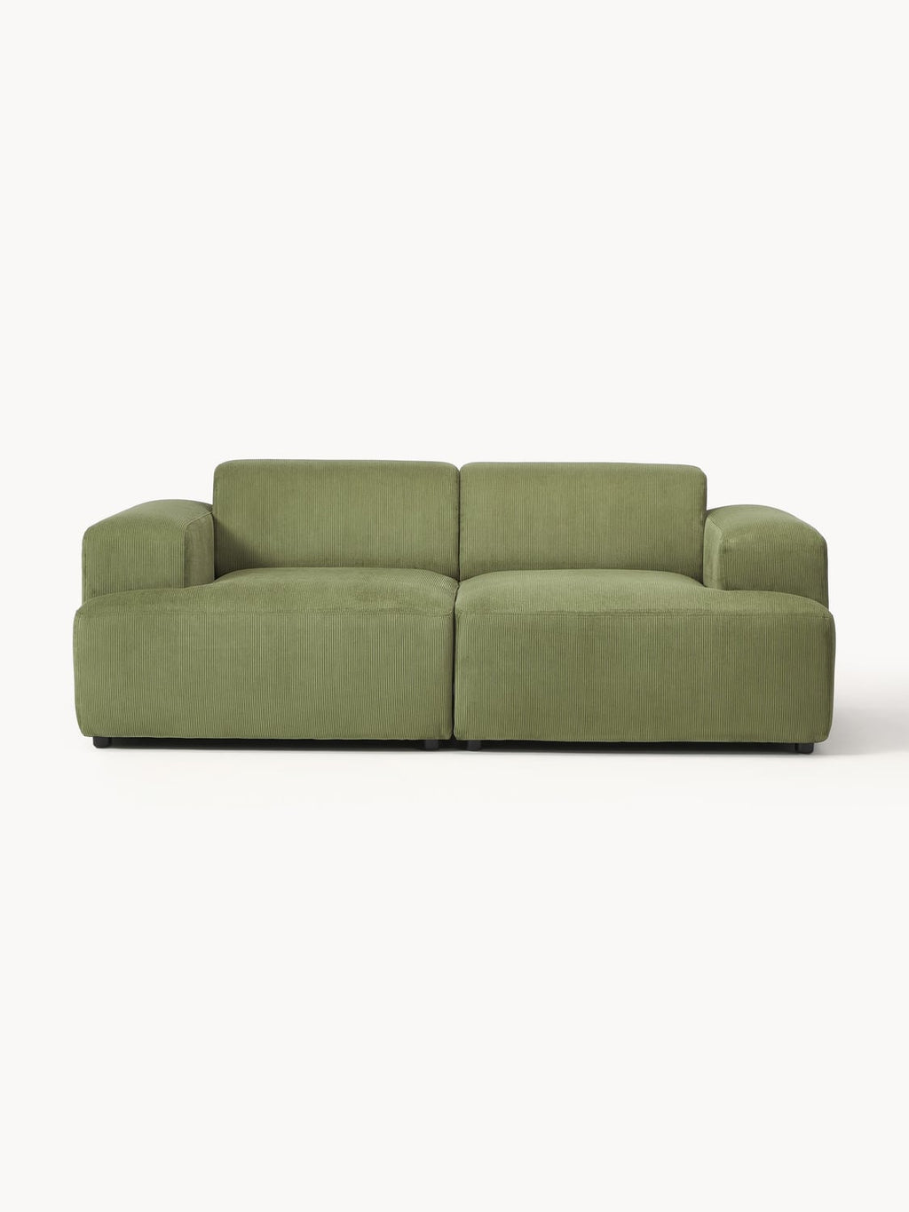 Melva Corduroy-Sofa (2-seater) — Olive
