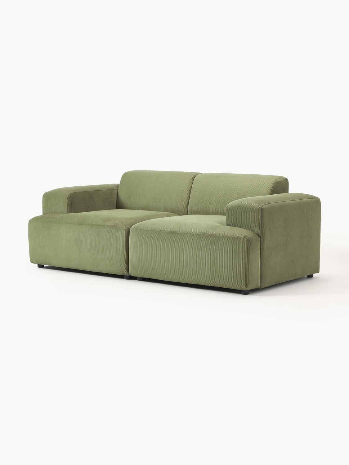 Melva Corduroy-Sofa (2-seater) — Olive