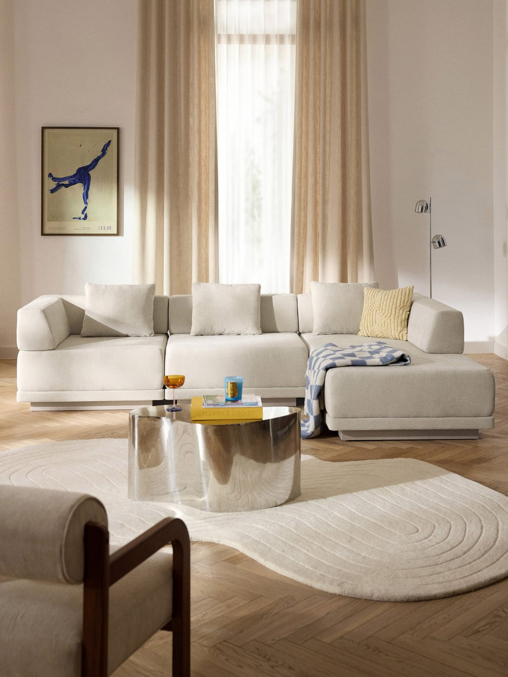 Colin Modular Corner Sofa (4-seater) — Light Grey