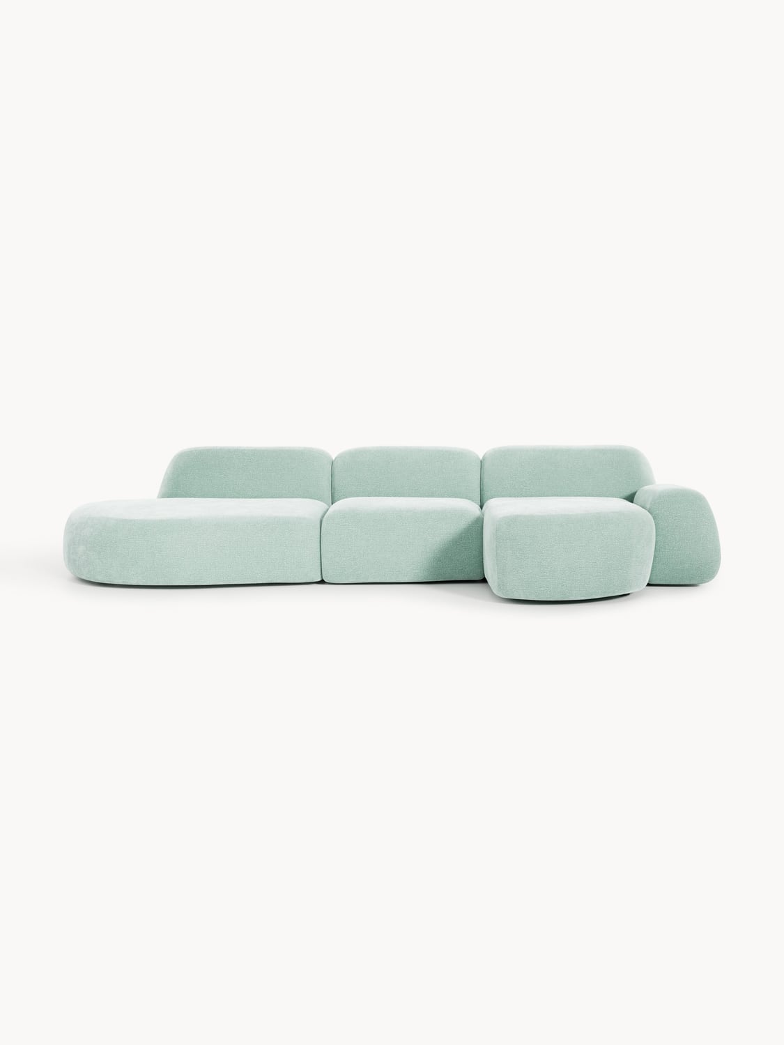 Wolke Modular Corner Sofa (4-seater) with Chaise Longue — Dove Grey